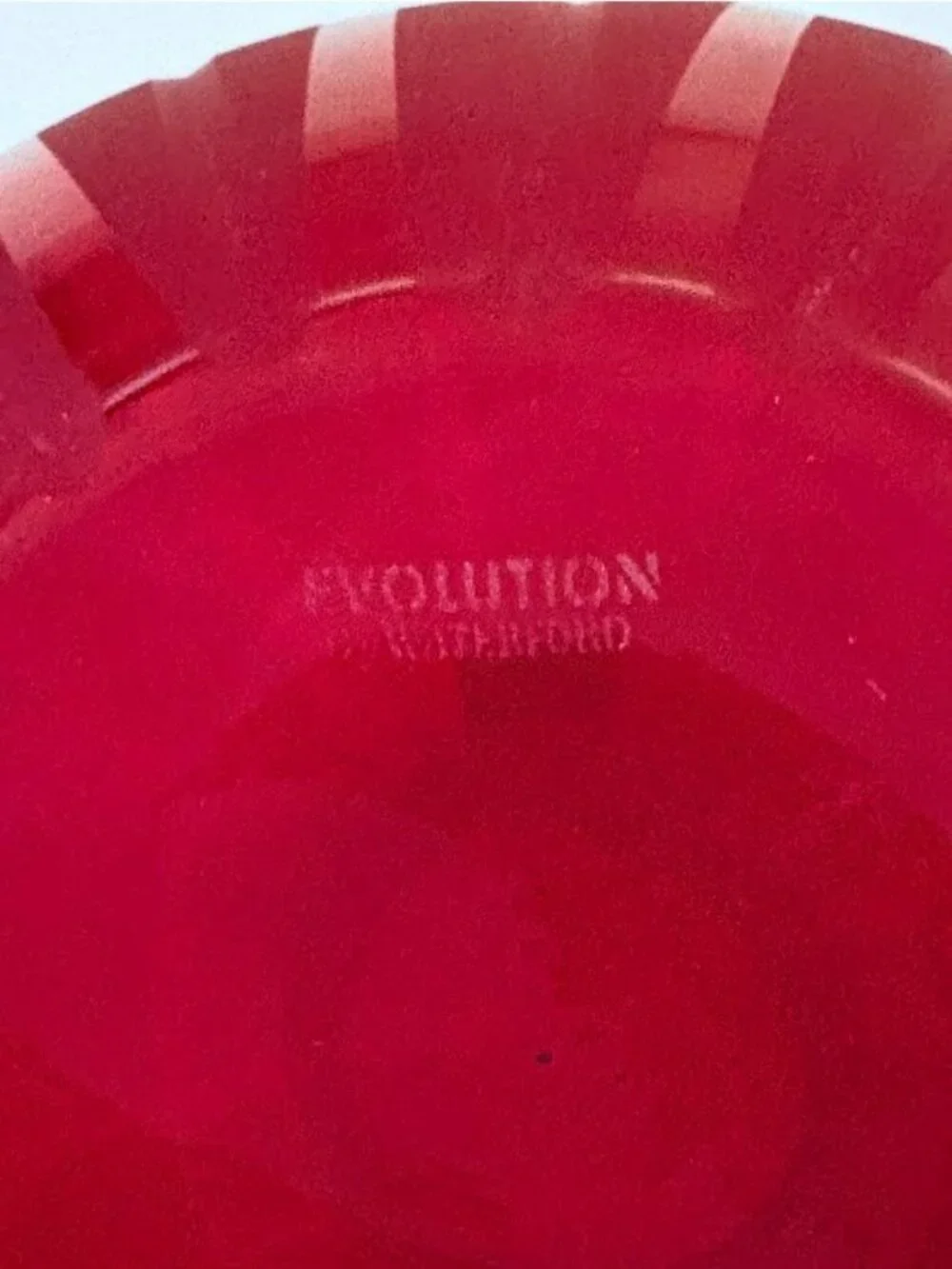 Evolution By Waterford Red Frosted Glass Vase 6